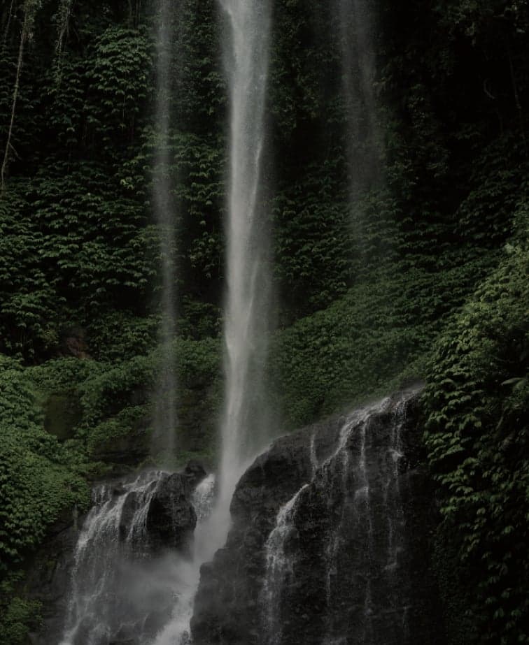 Waterfalls and jungle pathways