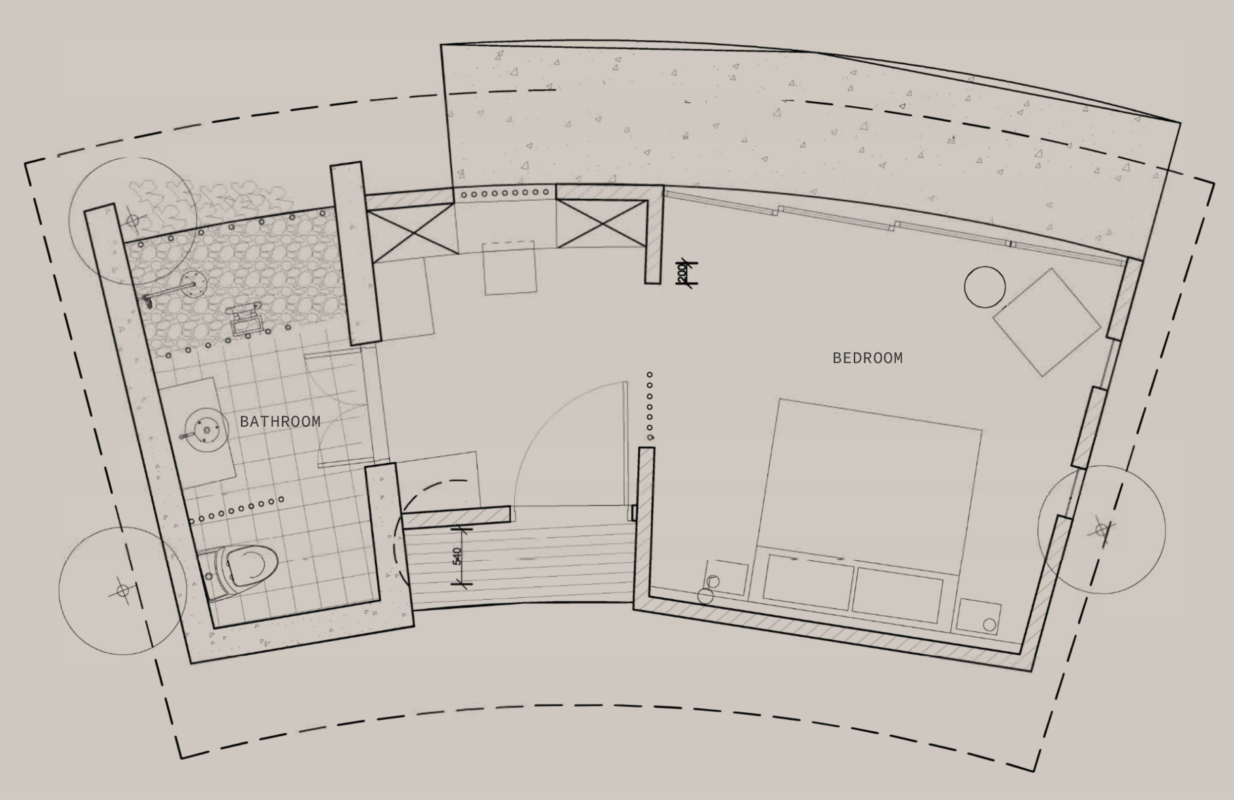 Kapal Oasis Resort Studio floor plan